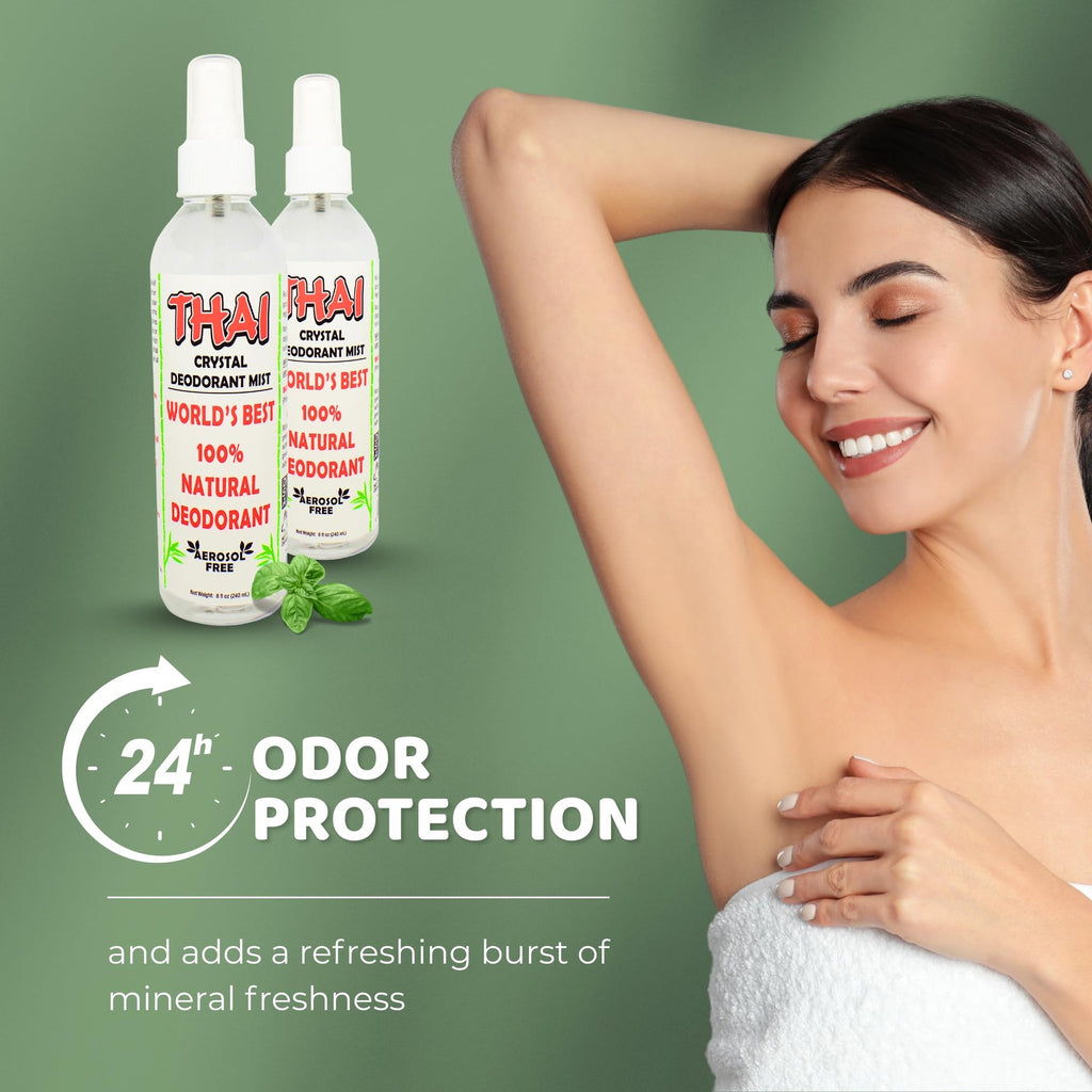Natural Deodorant Spray 8 oz Pack of 3 - Mineral Salt Odor Protection