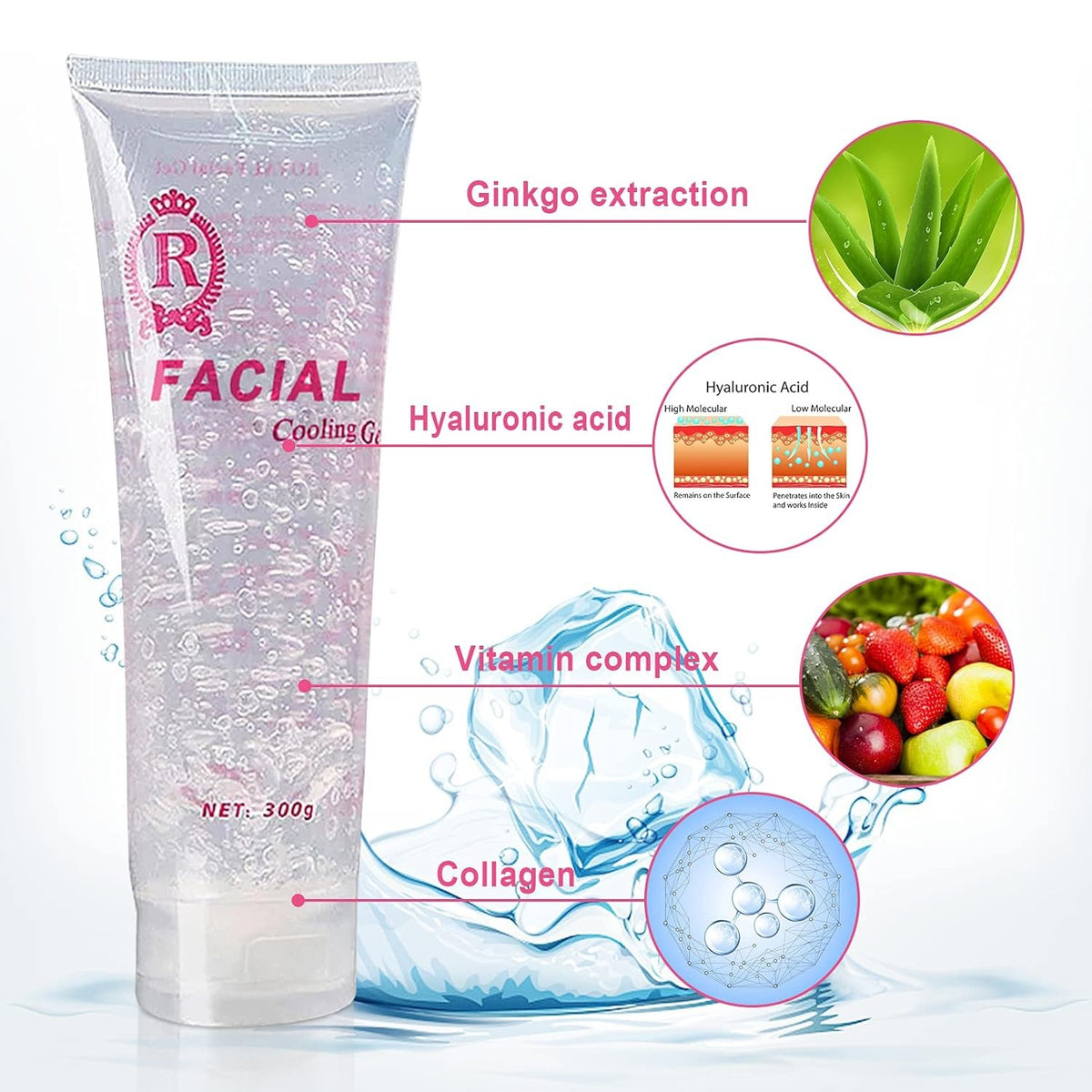 300ML Cooling Gel for Laser Hair Removal & Radio Frequency Skin Care