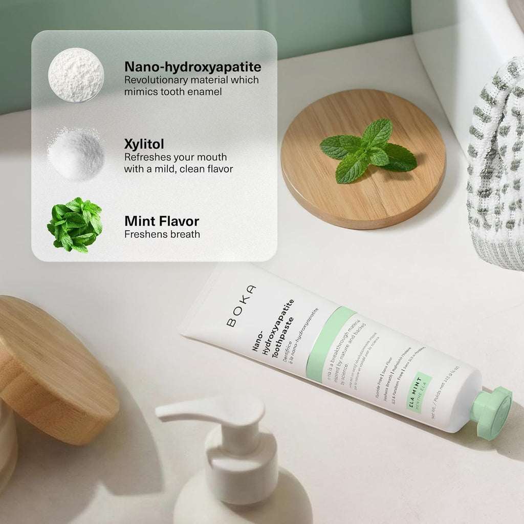 Nano Hydroxyapatite Fluoride-Free Toothpaste for Enamel Care - Natural & Vegan