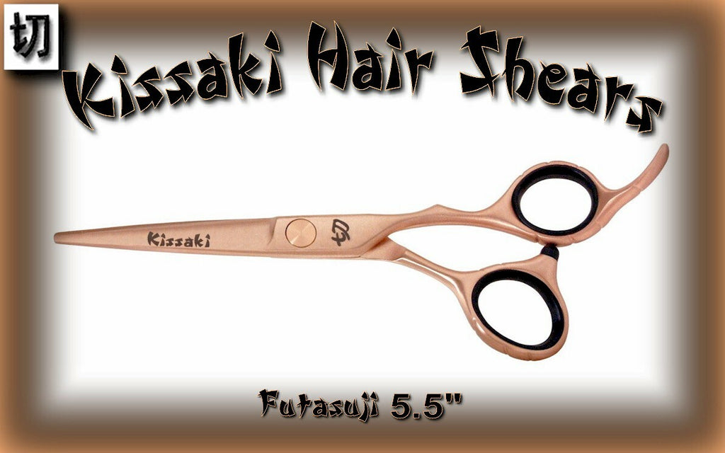 Kissaki Pro 5.5-Inch Rose Gold Titanium Hair Cutting Shears for Professionals