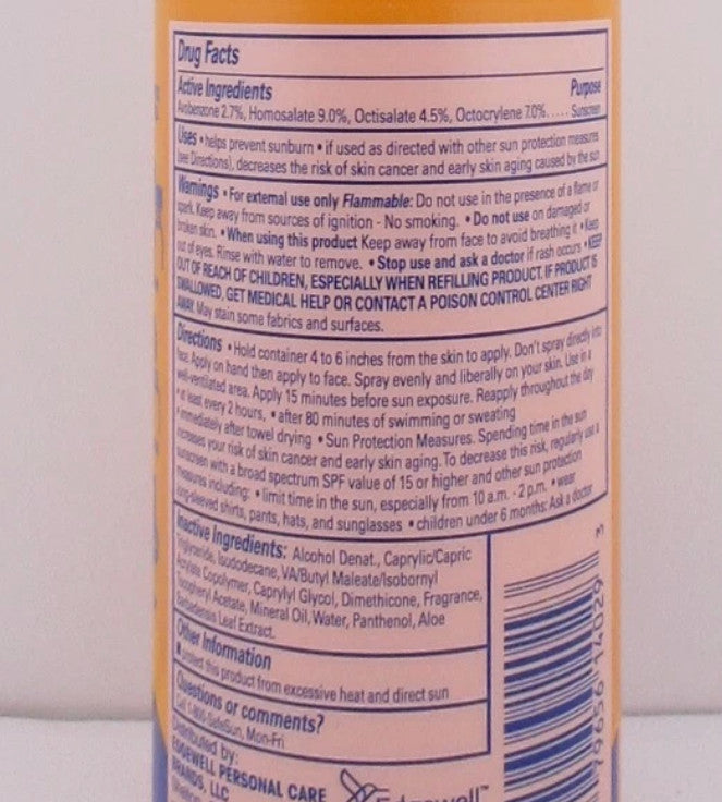 SPF 50 Sunscreen Spray Mist 5.5oz 2 Pack - Water-Resistant Sun Protection