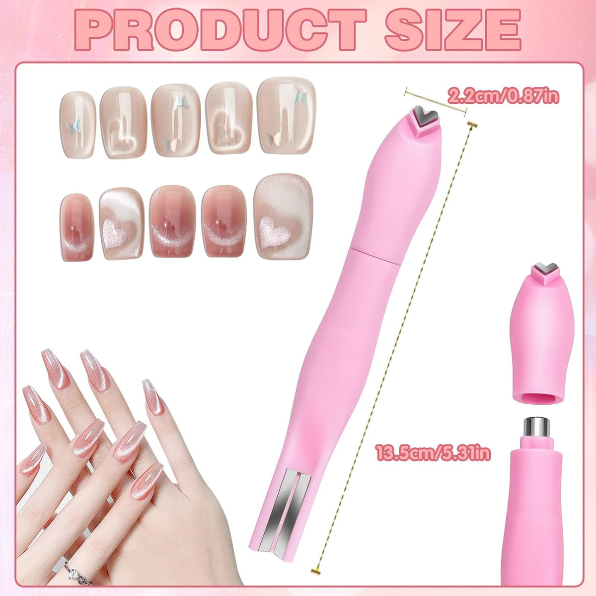 3-in-1 Cat Eye Nail Magnet Tool for Magnetic Gel Polish