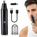 USB Rechargeable Nose & Ear Hair Trimmer for Men and Women - Waterproof & Portable