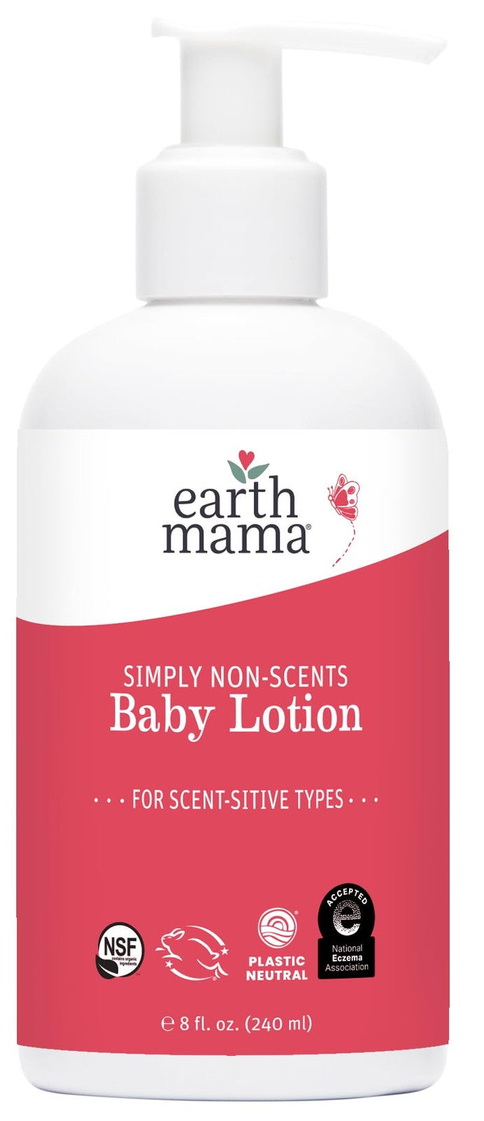Unscented Baby Lotion for Dry Skin 8 oz - Organic & Hypoallergenic