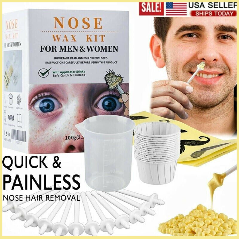 Nose Hair Removal Wax Bead Kit Painless Nasal & Ear Hair Removal Set