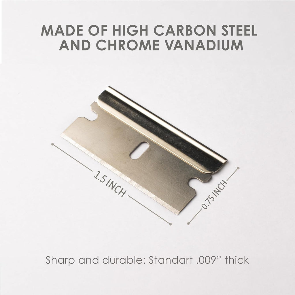 Single Edge Razor Blades 100 Pack - Industrial Stainless Steel Utility Blades