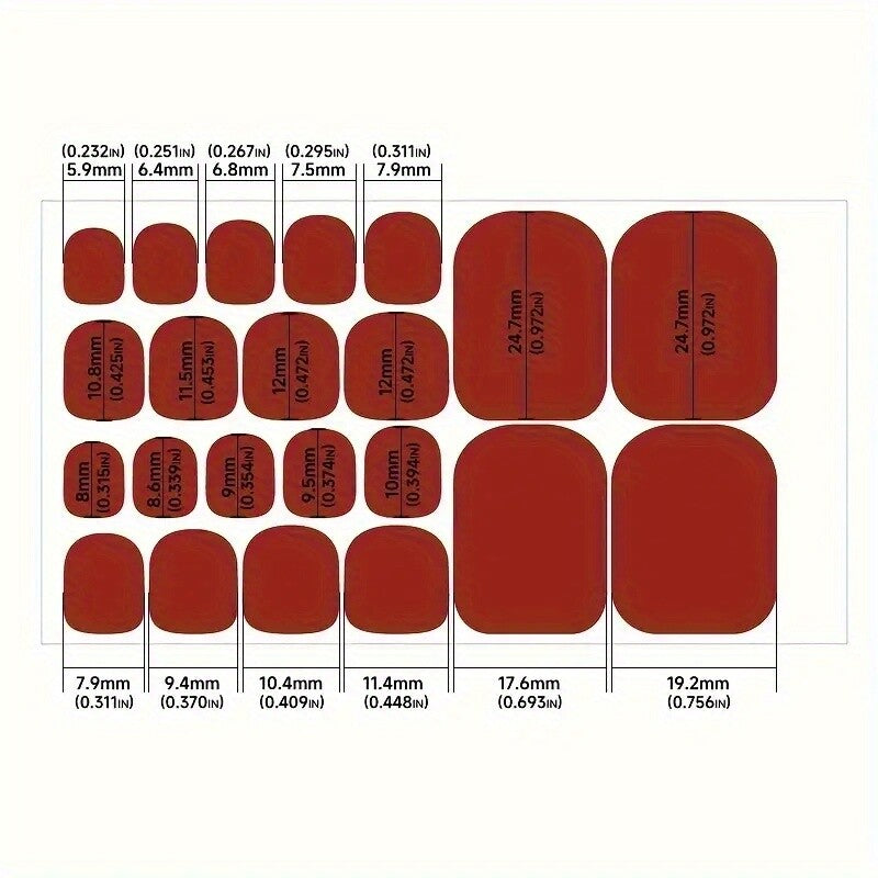 Solid Color Nail Polish Stickers & Toenail Stickers Set for Women