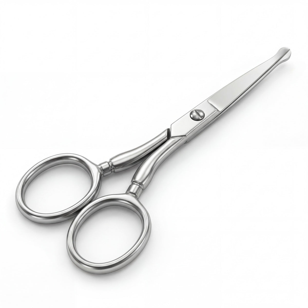 Eyebrow Nose & Ear Hair Trimming Scissors 3.5" Rounded Tip Stainless Steel