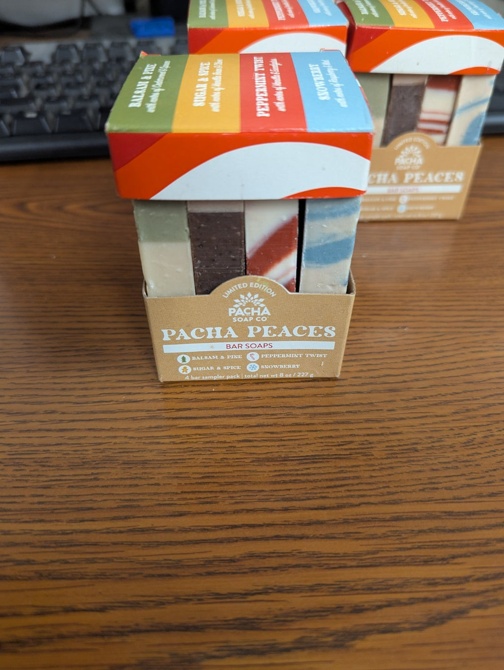 12 Pack Bar Soaps Set - Pacha Peaces Collection with Balsam Pine & Peppermint
