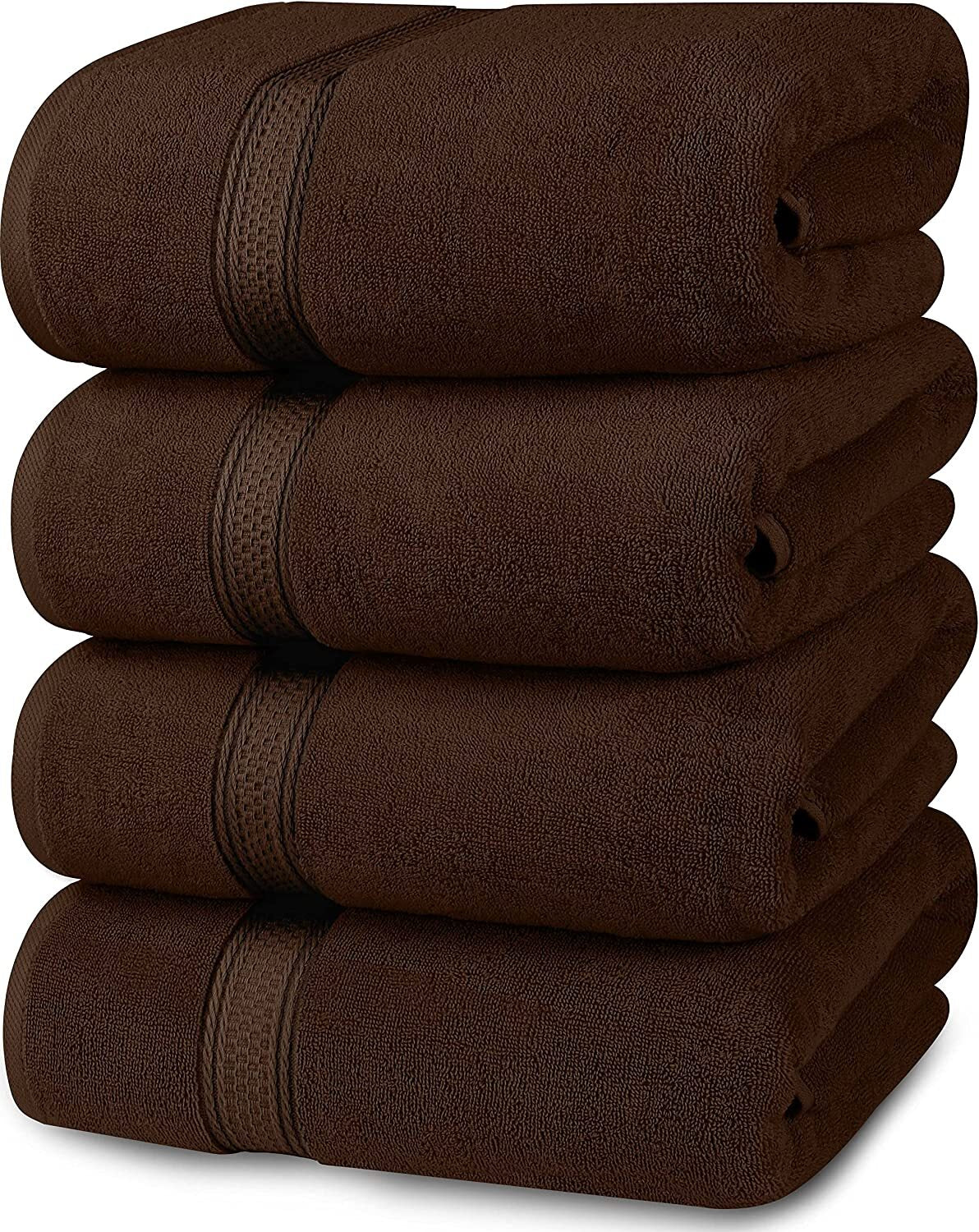 Luxury Bath Towels Pack of 4 - Soft, Absorbent Cotton 27x54 Inches