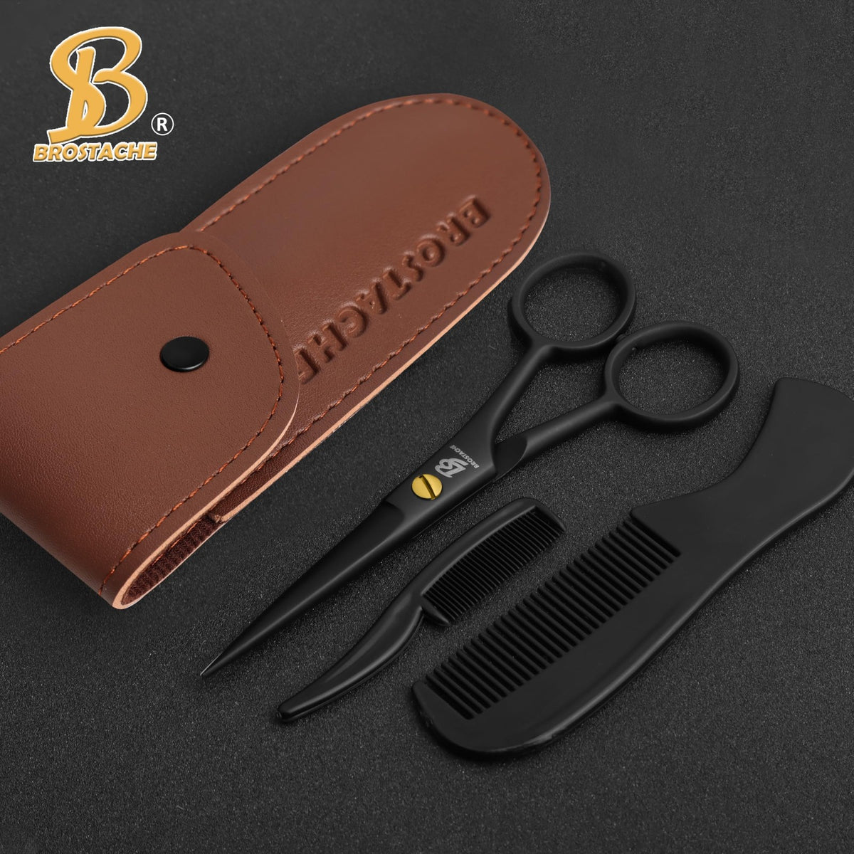 5 Inch Stainless Steel Beard & Mustache Scissors with Sharp Blades and Coating