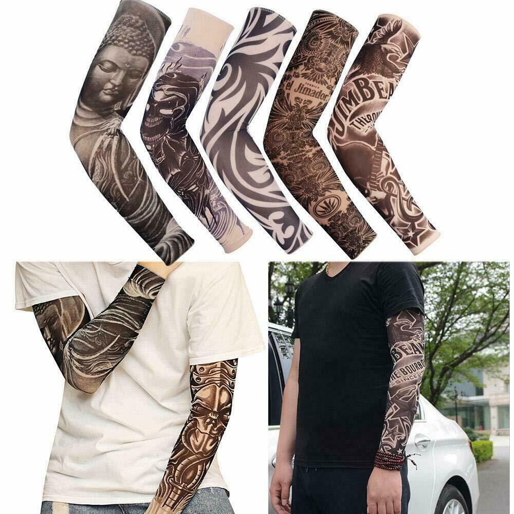 10-Pack Temporary Tattoo Sleeves Sun Protection Arm Covers