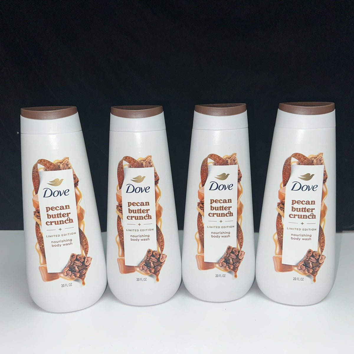 4 Pack Dove Pecan Butter Crunch Body Wash 20oz - Limited Edition