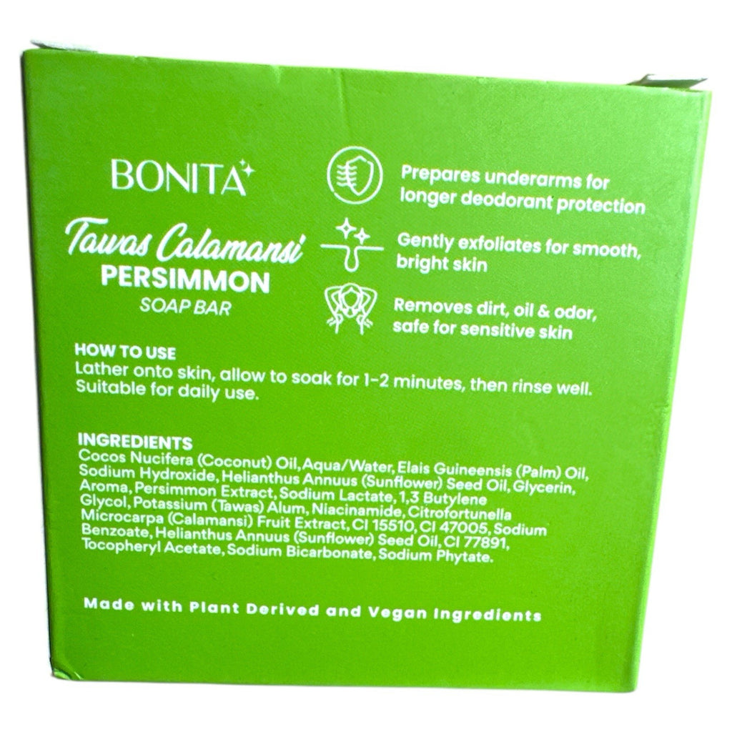 Calamansi & Persimmon Bar Soap for Face & Body - Natural Odor Control 80g x 2