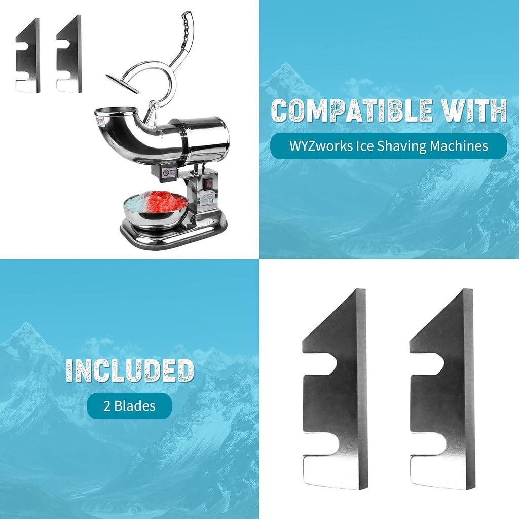 Commercial Ice Shaver Replacement Blades Set for Snow Cone Machines