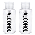 10 Oz Liquid Pump Dispenser Bottles - Clear, 2-Pack for Alcohol & More