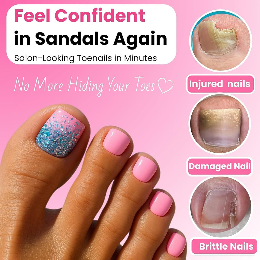 Polygel Toenail Starter Kit with UV Light & Full Set of Nail Supplies