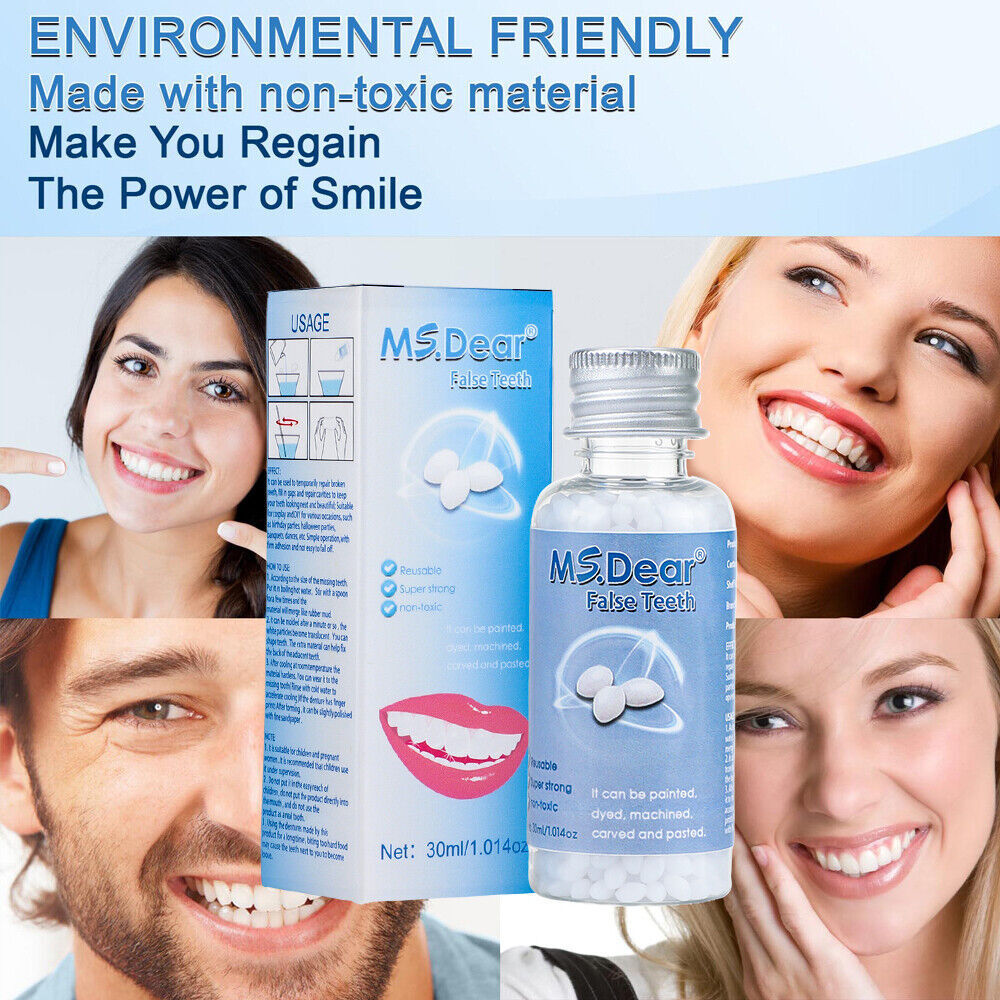 Temporary Teeth Repair Glue for Gaps & Broken Teeth - Moldable Resin