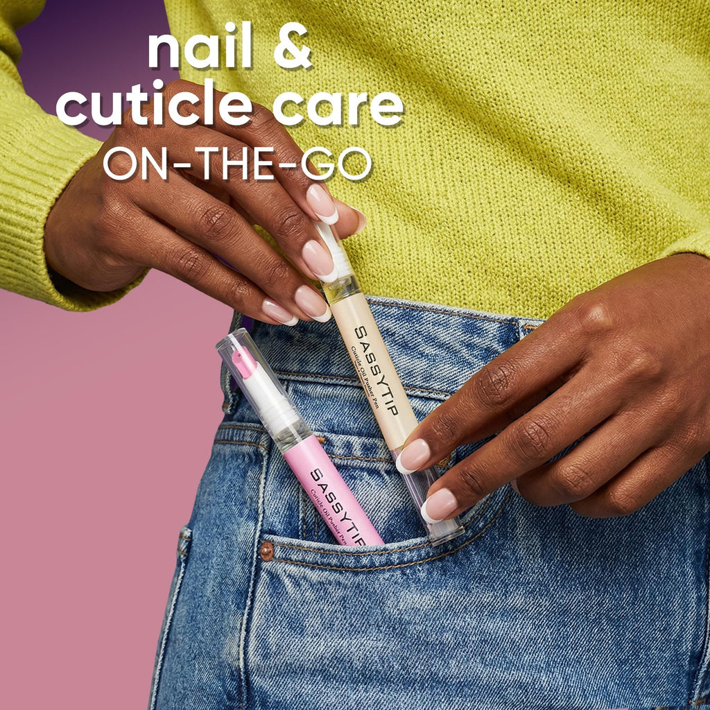 Cuticle Oil Pusher Pen 2-in-1 Nail Care & Deep Cleaning - Moisturizing Nail Tool