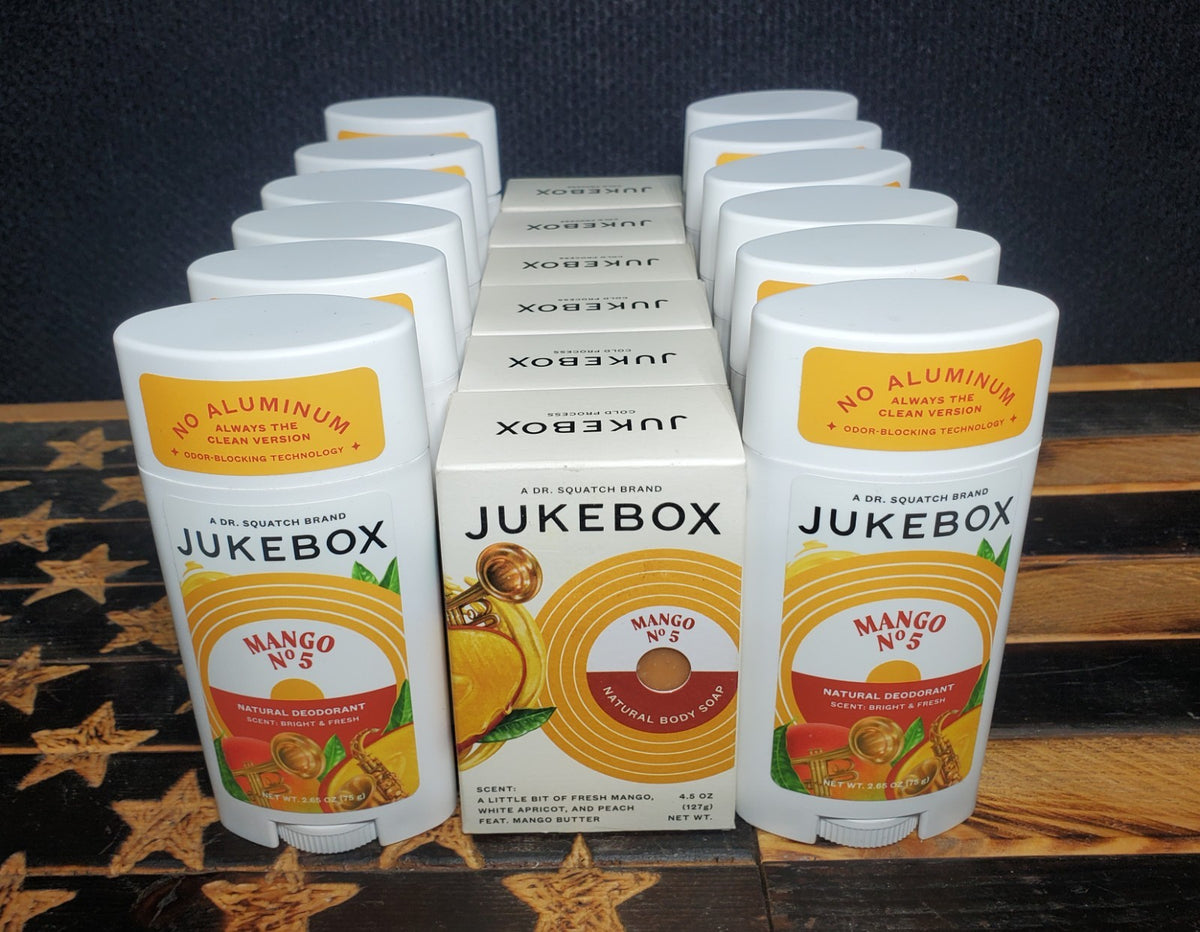 Jukebox Mango No. 5 Natural Deodorants & Body Soap Set - Mango & Peach Scent