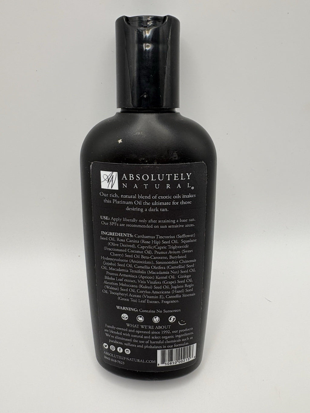 Organic Dark Tanning Oil with Bronzer - Outdoor Sunless Lotion