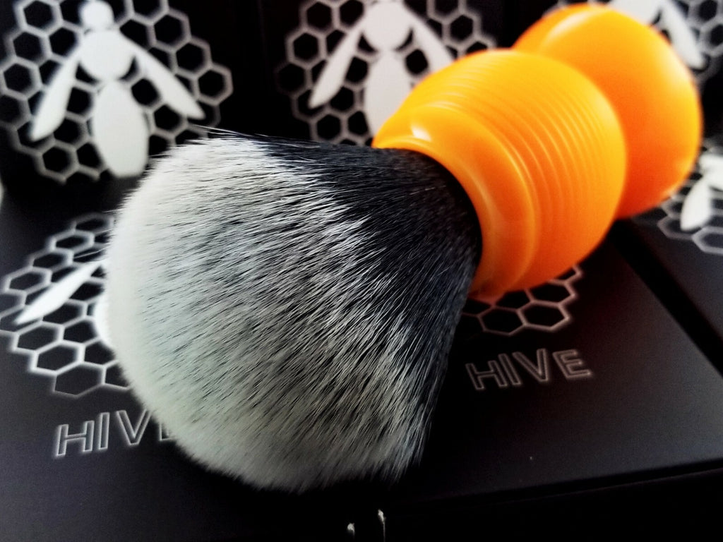 Synthetic Tuxedo Beehive Shaving Brush 26mm Knot - Ivory or Butterscotch