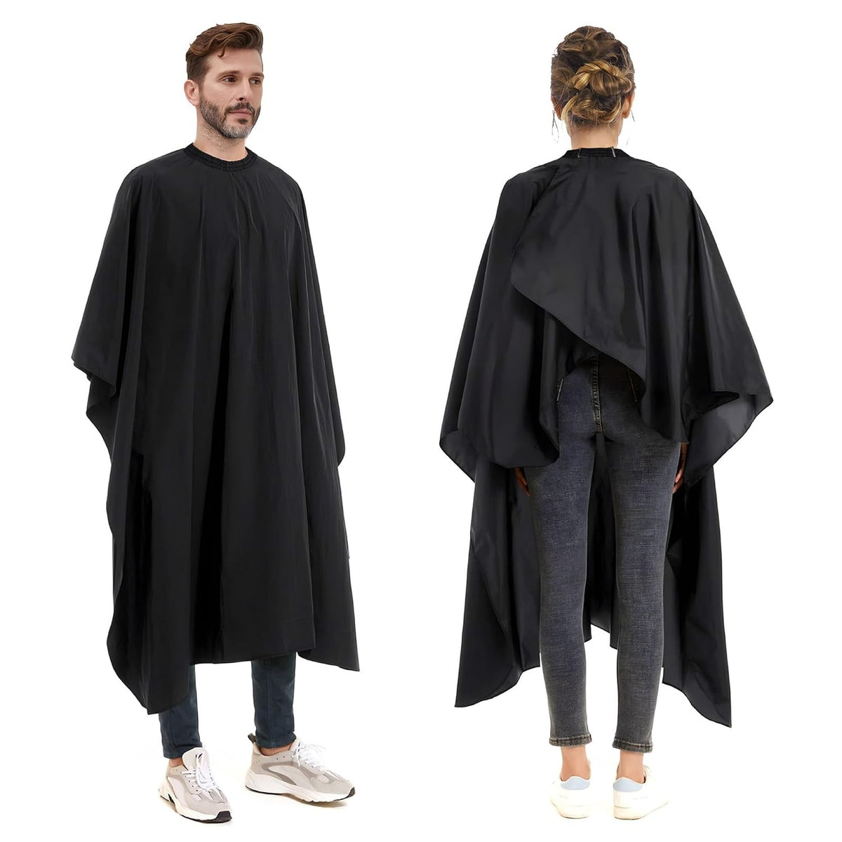 Waterproof Haircut Cape for Men 64x56 Inches Adjustable Neck Salon Barber