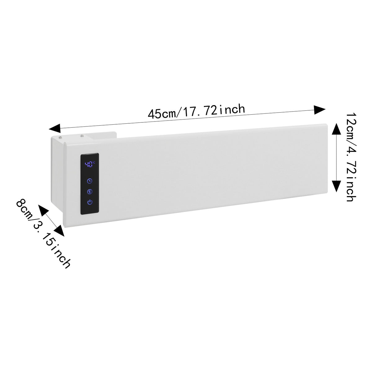 Electric Wall-Mounted Towel Warmer and Heater for Bathroom