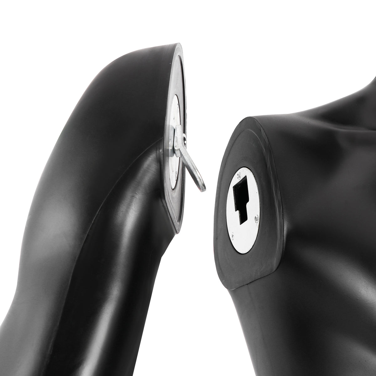 Full Body Adjustable Male Mannequin Stand 73 Inch Black for Fashion Display