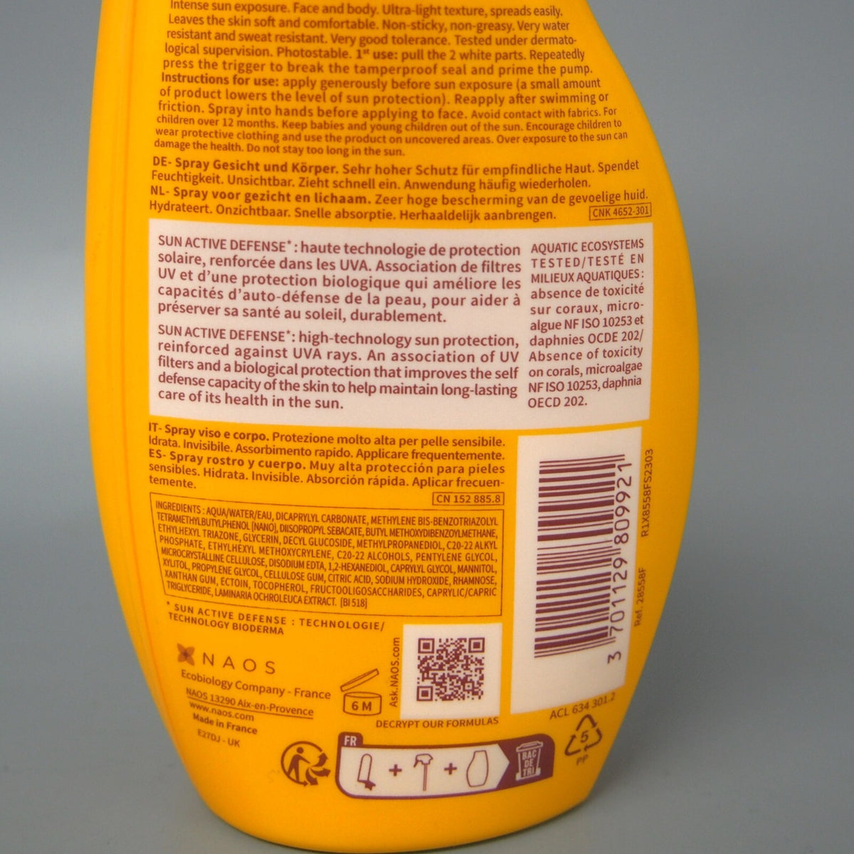 High SPF Sun Protection Spray SPF50+ 300ml - Water-Resistant & Dermatologically Tested