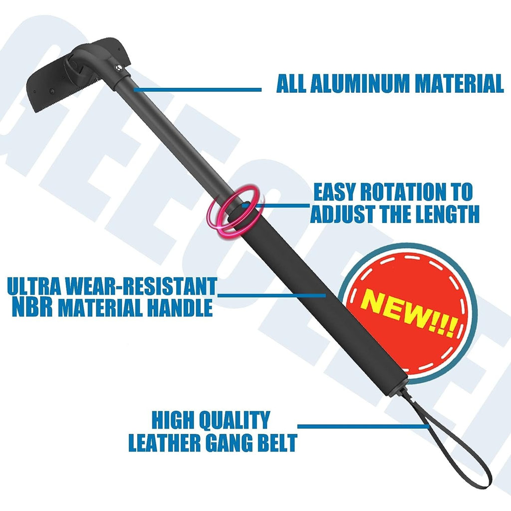 Retractable Long Handle Back Hair Shaver - 22 Inches Body Grooming Tool