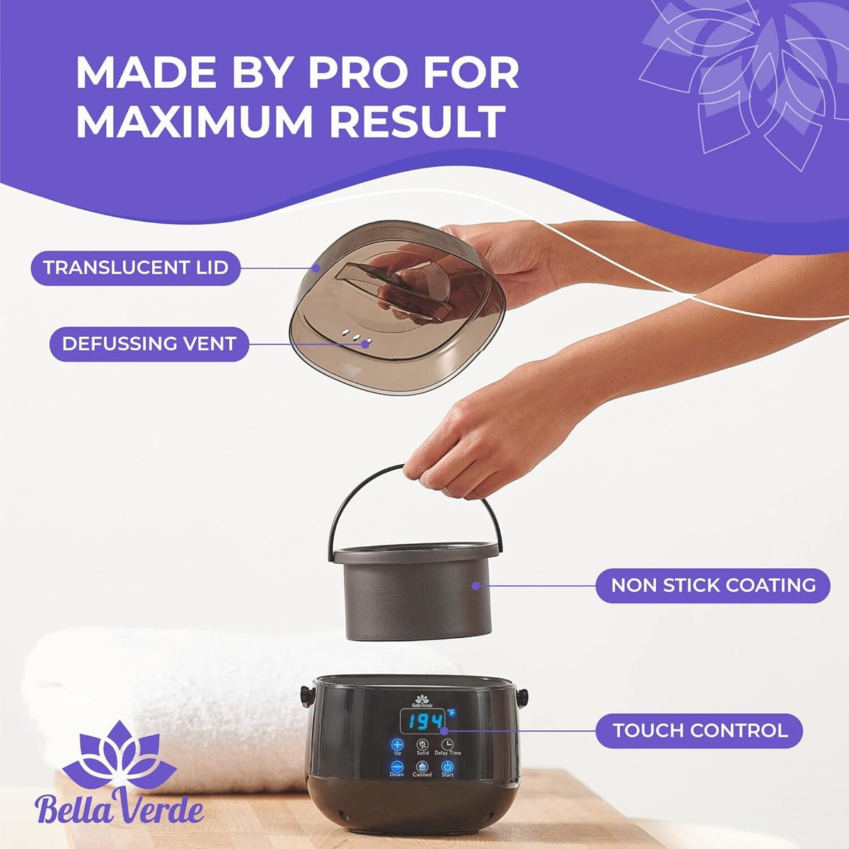 Digital Wax Warmer for Hair Removal with Precision Temperature Control