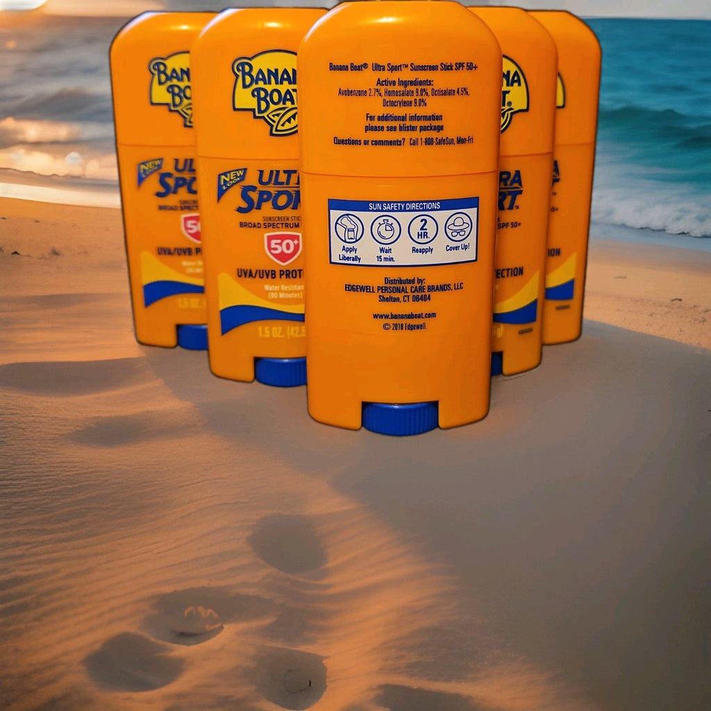 Sun Protection Sunscreen Stick SPF 50+ Pack of 6 Water-Resistant Outdoor Sunblock