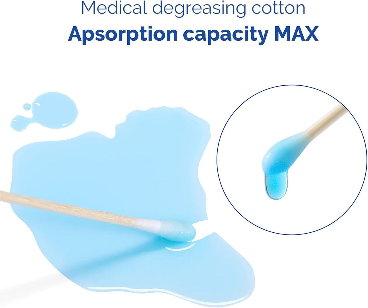Long Cotton Swabs 3 Inch Wooden Handle Medical & Cosmetic Applicators 1000 pcs