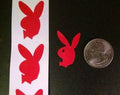 Red Bunny Tanning Body Stickers with Bow Tie Faces - 100 Pack