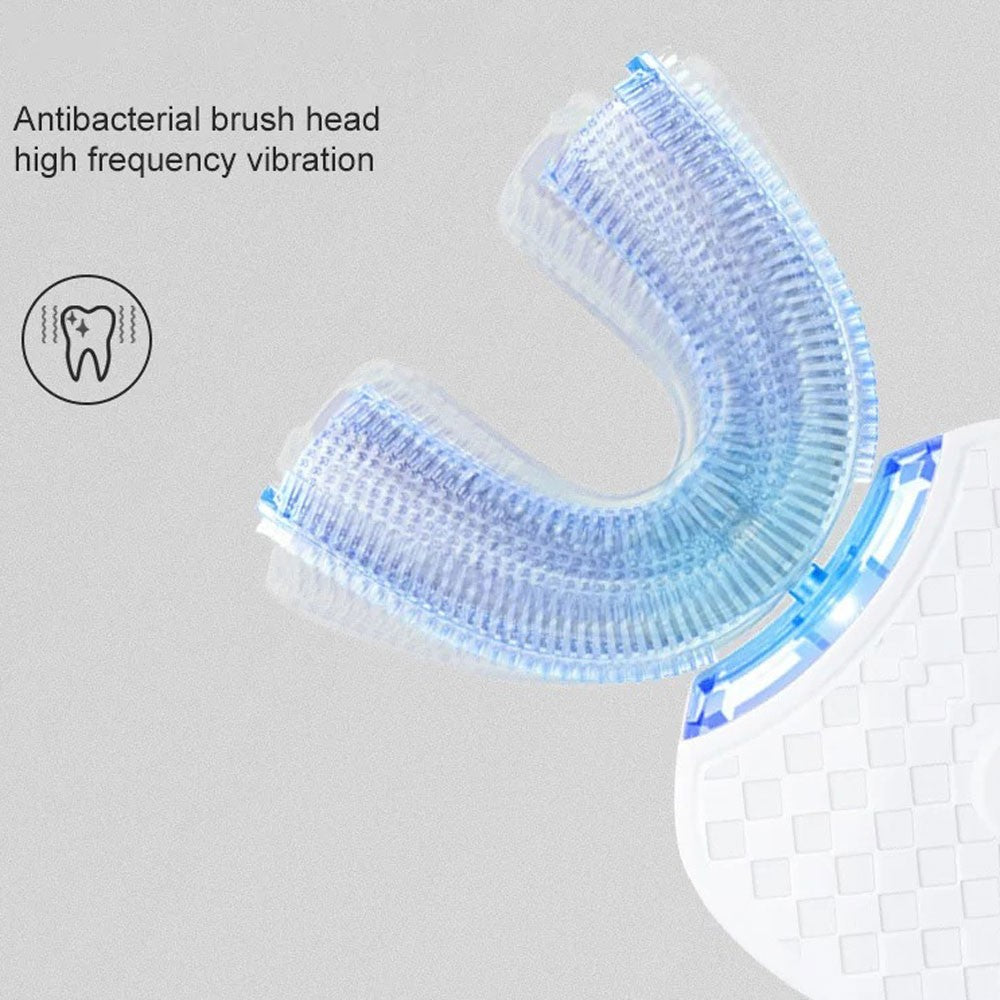 360° U-Shaped Sonic Electric Toothbrush with Blue Light for Adults