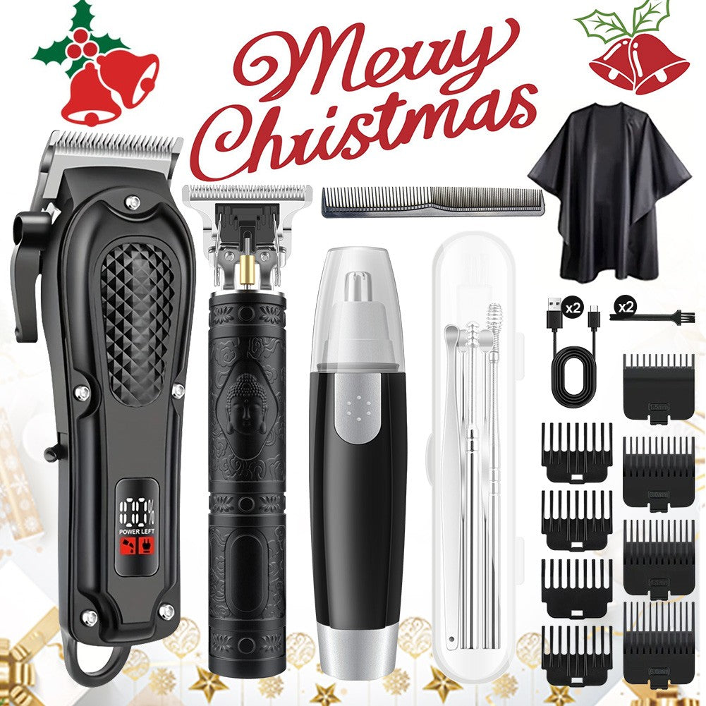 Professional 6-Piece Cordless Hair Clipper Set for Men with Adjustable Blades