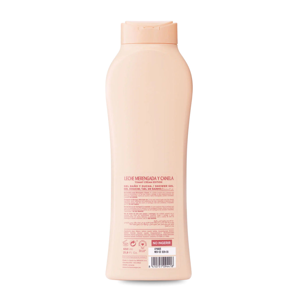 Milk & Cinnamon Shower Gel - Tulipan Negro Meringue 21.9 fl oz, Gentle Body Wash