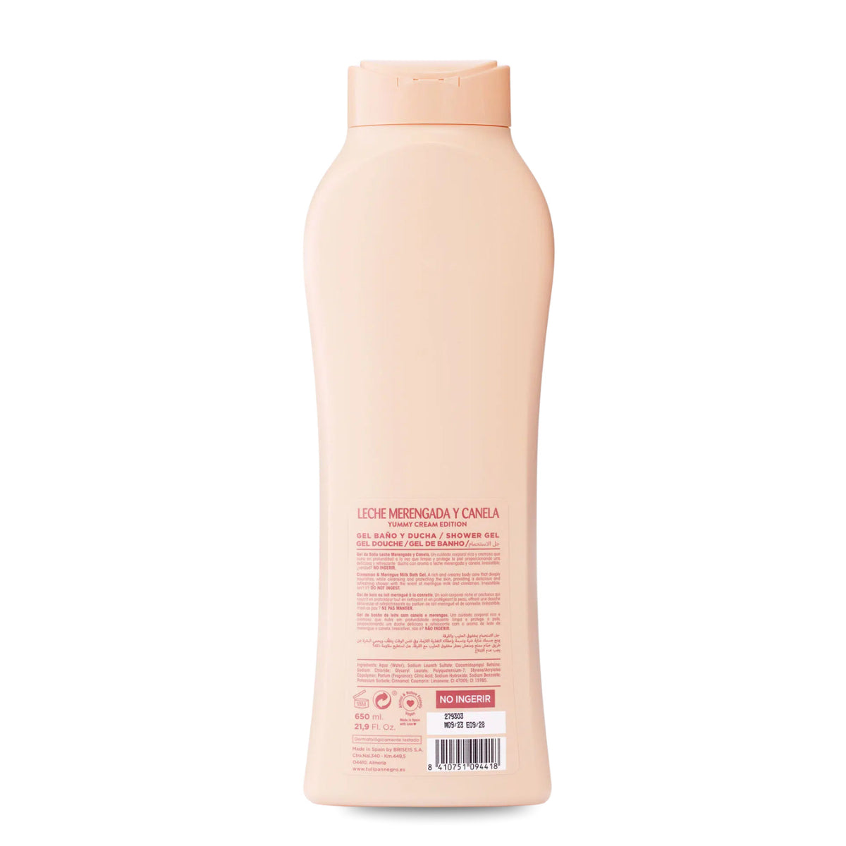 Milk & Cinnamon Shower Gel - Tulipan Negro Meringue 21.9 fl oz, Gentle Body Wash