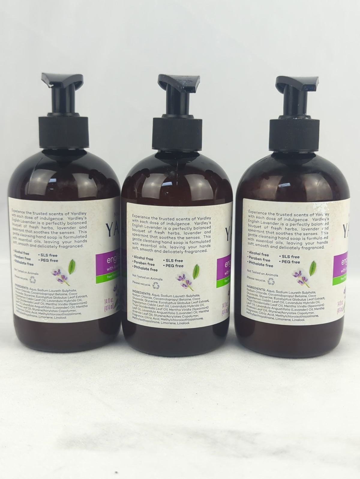 Lavender Liquid Hand Soap 3 Pack - 14 oz Each | Moisturizing & Gentle