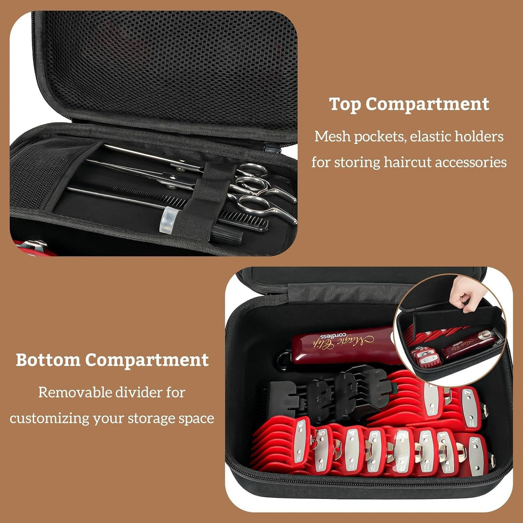 Hard Travel Case for Hair Clippers & Grooming Tools - Waterproof & Shockproof Organizer