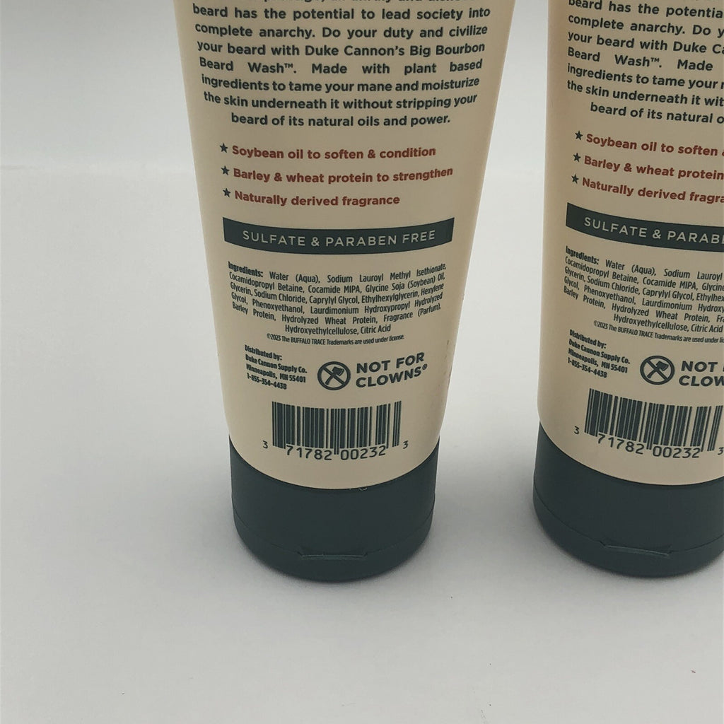 Duke Cannon Big Bourbon Beard Wash Buffalo Trace 6 Oz Lot of 2 - Men’s Grooming