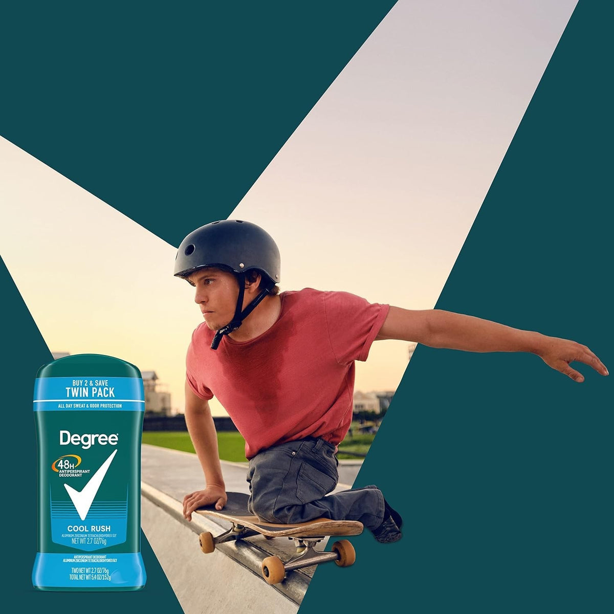 Men's Antiperspirant Deodorant Twin Pack 48-Hour Fresh Cool Rush 2.7 oz