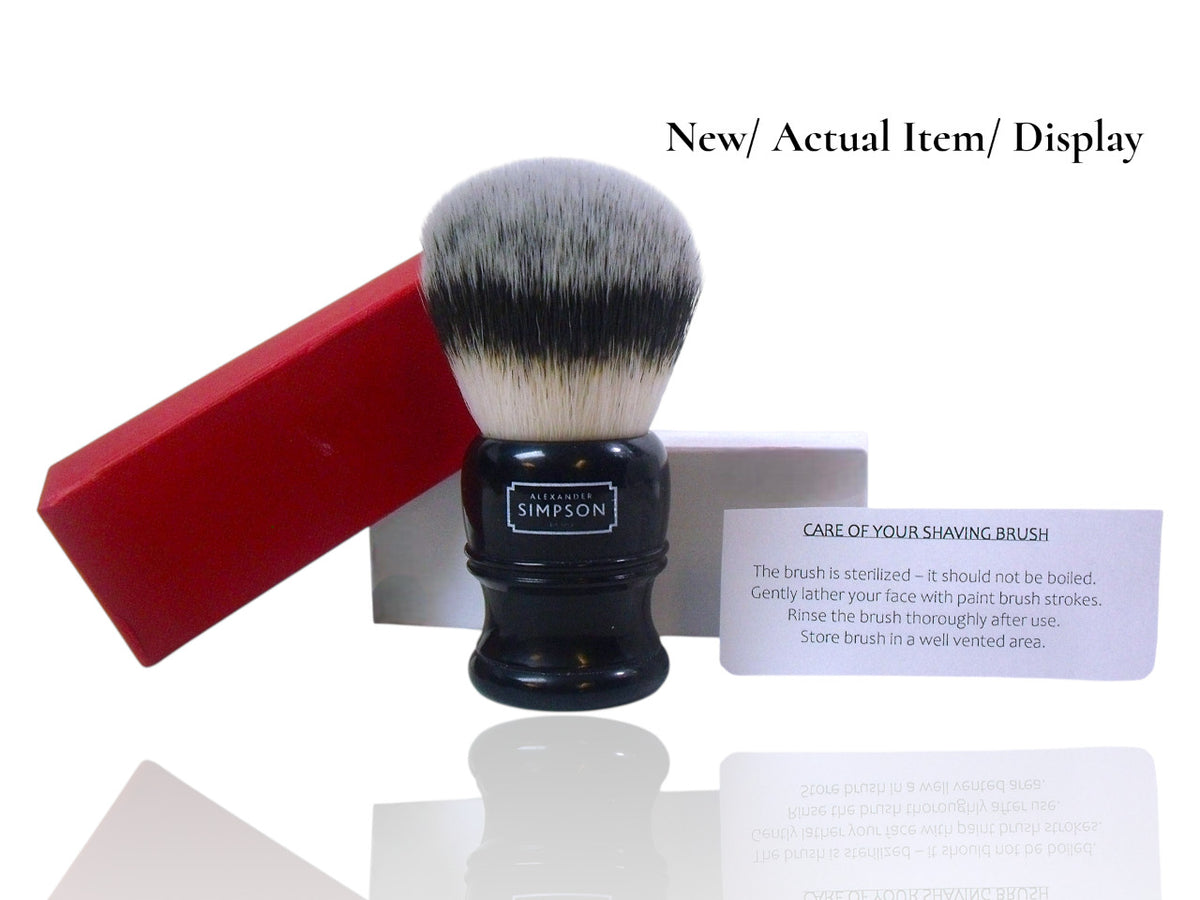 Synthetic Shaving Brush Trafalgar T3 Ebony Hand Made for Wet Shaving