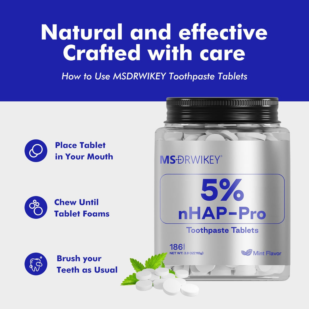Hydroxyapatite Toothpaste for Enamel Strengthening and Sensitivity Relief - 186 Tablets