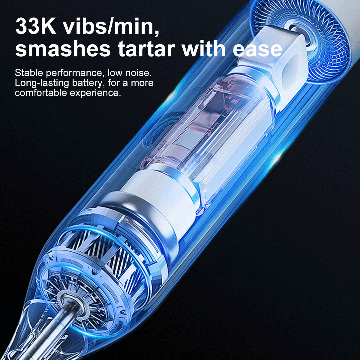 Ultrasonic Teeth Cleaner Kit for Dental Plaque & Stain Removal - Oral Care Device