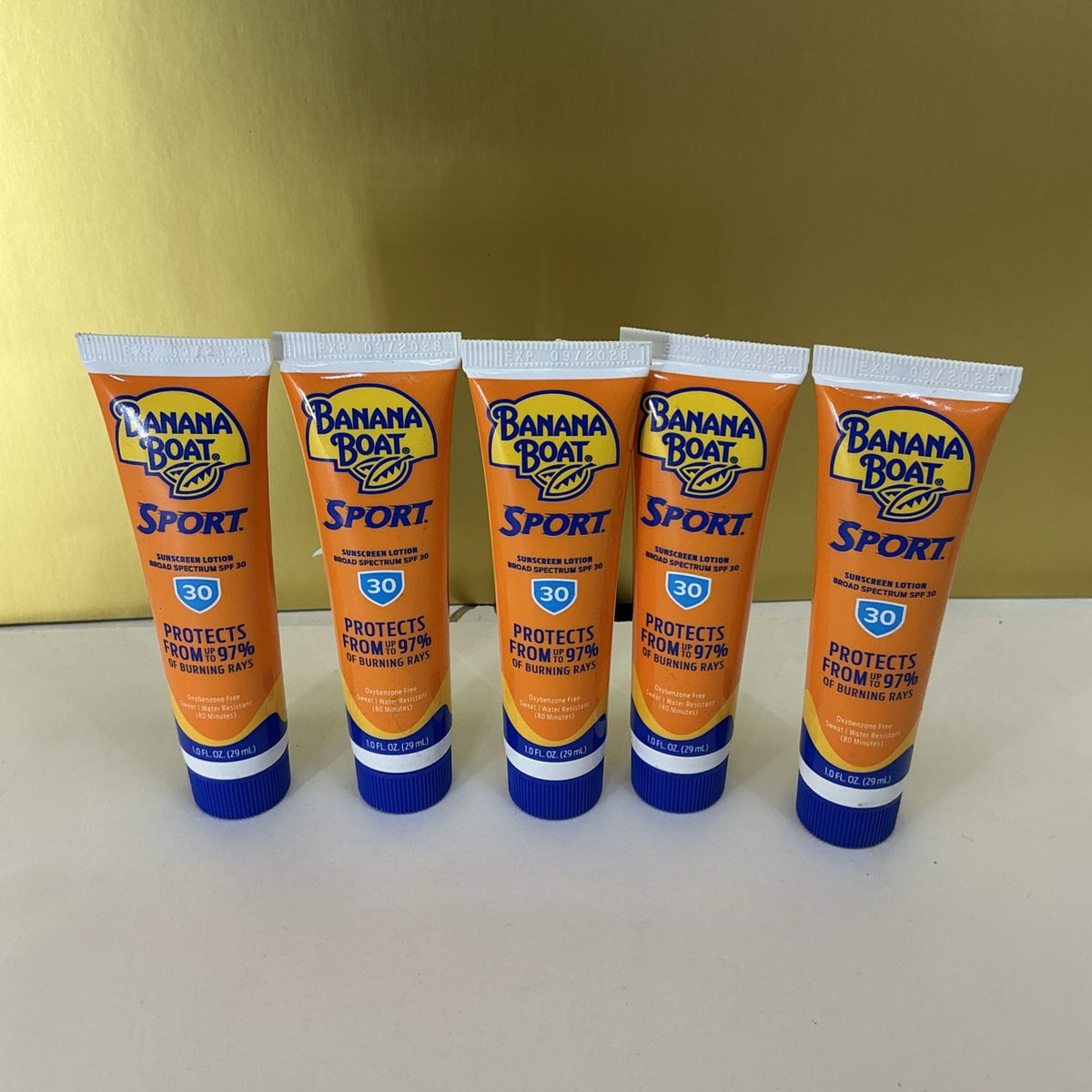 Travel Size SPF 30 Sunscreen Lotion - 5 Pack Unisex Orange