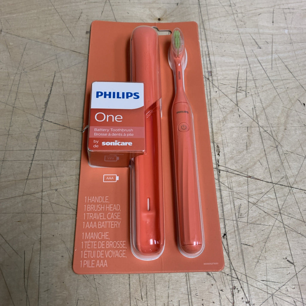 Philips Sonicare Battery Travel Toothbrush with 1 Brush Head & Coral Case