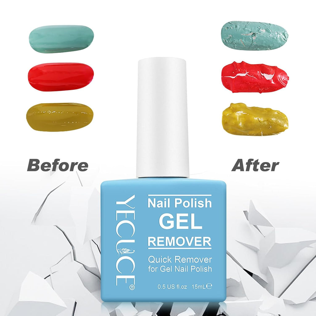Gel Nail Polish Remover 2Pcs No Foil Needed Fast & Easy Polish Removal