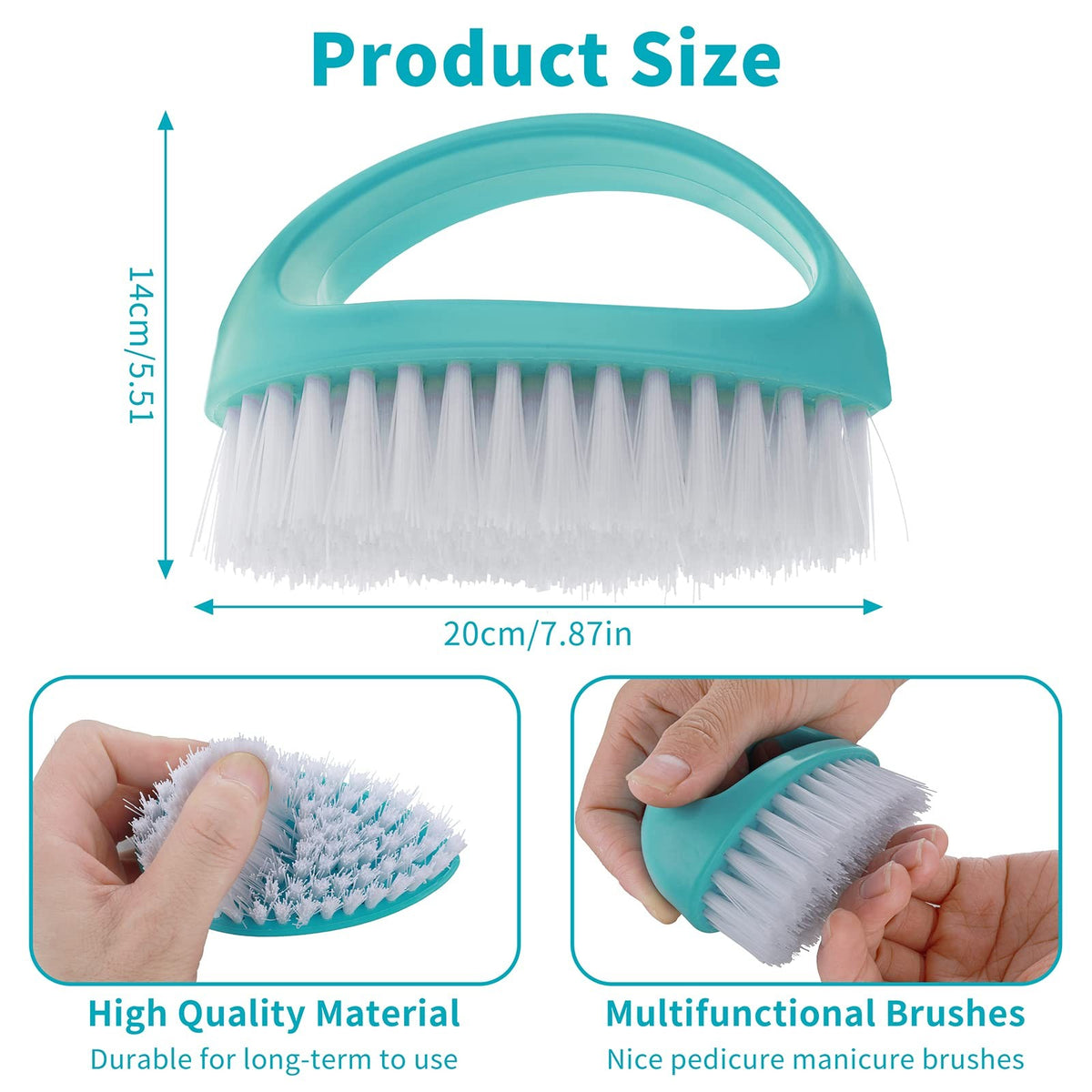 2 Pack Hand Nail Brush Set for Deep Cleaning Fingernails & Cuticles